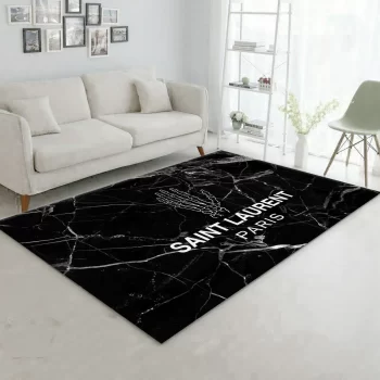 Yves Saint Laurent Fashion Logo Limited Edition Luxury Brand Area Rug Carpet Floor Decor RR3093
