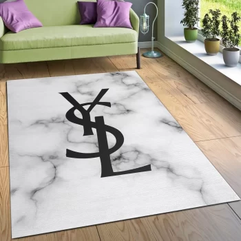 Yves Saint Laurent Fashion Logo Limited Edition Luxury Brand Area Rug Carpet Floor Decor RR3101