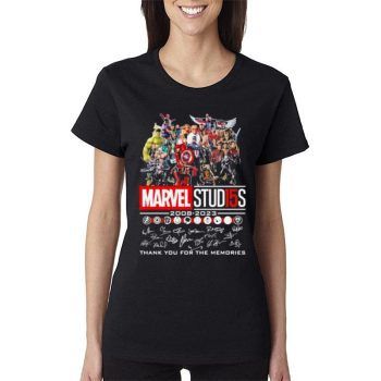 15 Years Of 2008 - 2023 Marvel Studio Thank You For The Memories Signatures Women Lady T-Shirt