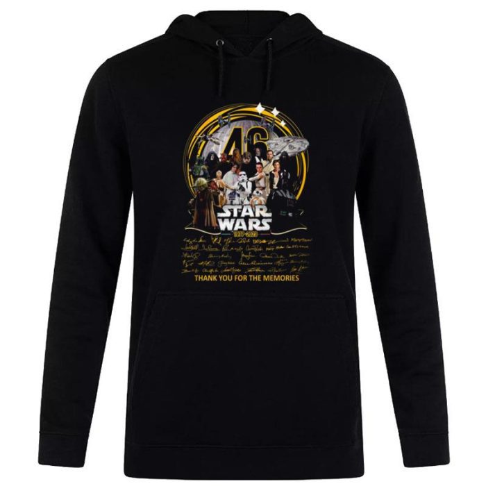 46 Star Wars 1977 - 2023 Signature Thank You For The Memories Unisex Pullover Hoodie