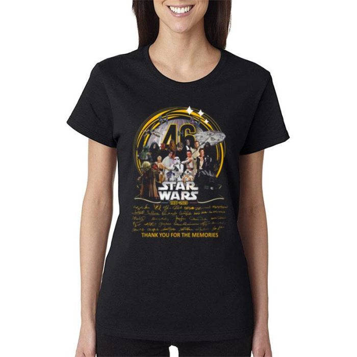 46 Star Wars 1977 - 2023 Signature Thank You For The Memories Women Lady T-Shirt