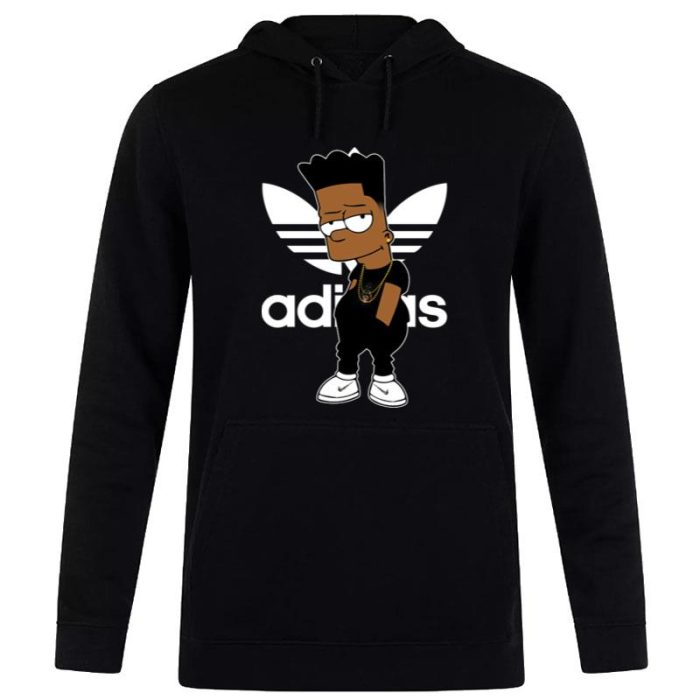 Adidas Bart Simpson Black Guy Unisex Pullover Hoodie