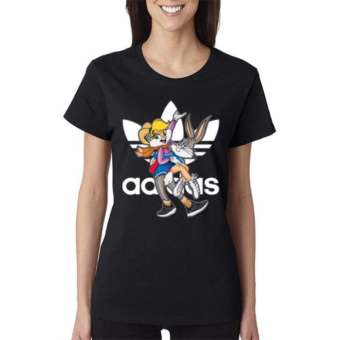 Adidas Bugs And Lola Bunny Women Lady T-Shirt