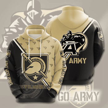 Army Black Knights Logo 3D Unisex Pullover Hoodie - Black Yellow IHT2251