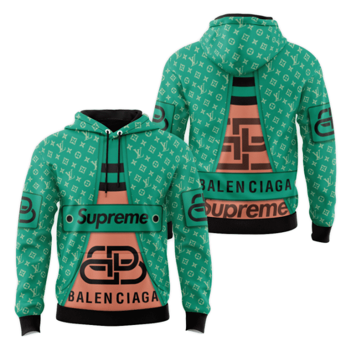 Balenciaga Supreme Unisex Pullover 3D Hoodie Luxury Brand Gifts 2023-24 IHT3276