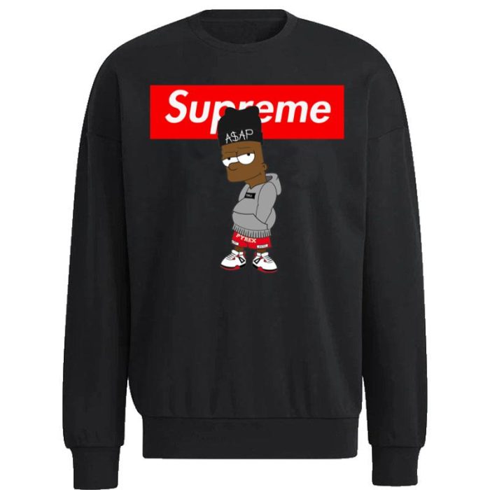 Bart Simpson Asap Rocky Supreme Unisex Sweatshirt