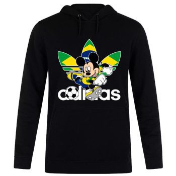 Brazil Football Mickey Mouse Adidas Unisex Pullover Hoodie
