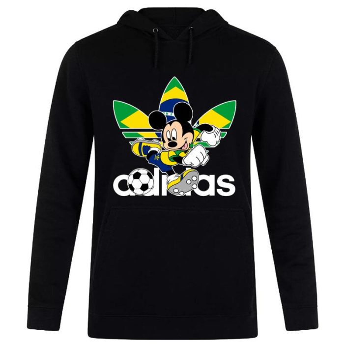Brazil Football Mickey Mouse Adidas Unisex Pullover Hoodie