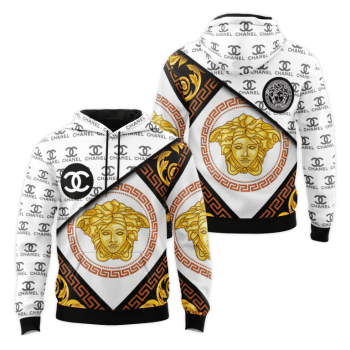 Chanel Versace Unisex Pullover 3D Hoodie Luxury Brand Gifts 2023-24 IHT3241