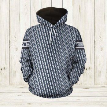 Dior Blue Unisex 3D Hoodie For Men Women Luxury Pullover IHT1126