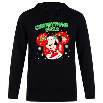 Disney Christmas 2022 Minnie Mouse Santa Christmas 2022 Unisex Pullover Hoodie