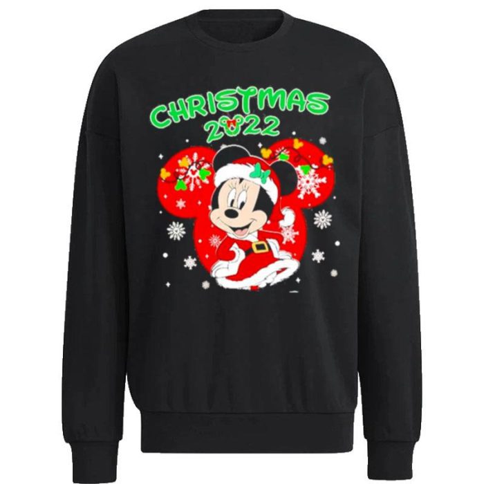 Disney Christmas 2022 Minnie Mouse Santa Christmas 2022 Unisex Sweatshirt