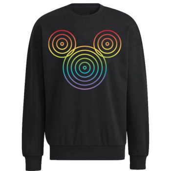 Disney Mickey & Friends Mickey Rainbow Pride Circles Logo Unisex Sweatshirt