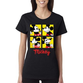 Disney Mickey Grid Women Lady T-Shirt