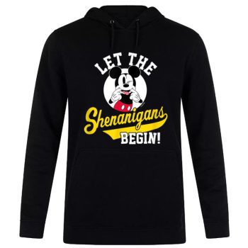 Disney Mickey Let The Shenanigans Begin' Unisex Pullover Hoodie