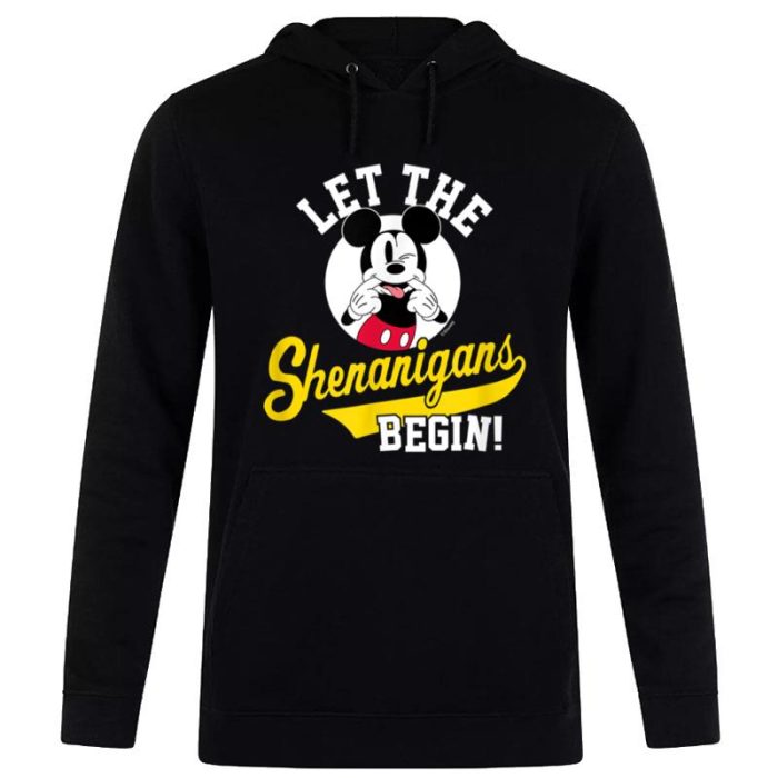 Disney Mickey Let The Shenanigans Begin' Unisex Pullover Hoodie