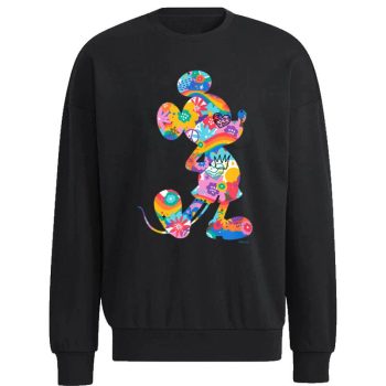 Disney Mickey Mouse Pride Pose Rainbow Icon Fill Doodles Unisex Sweatshirt