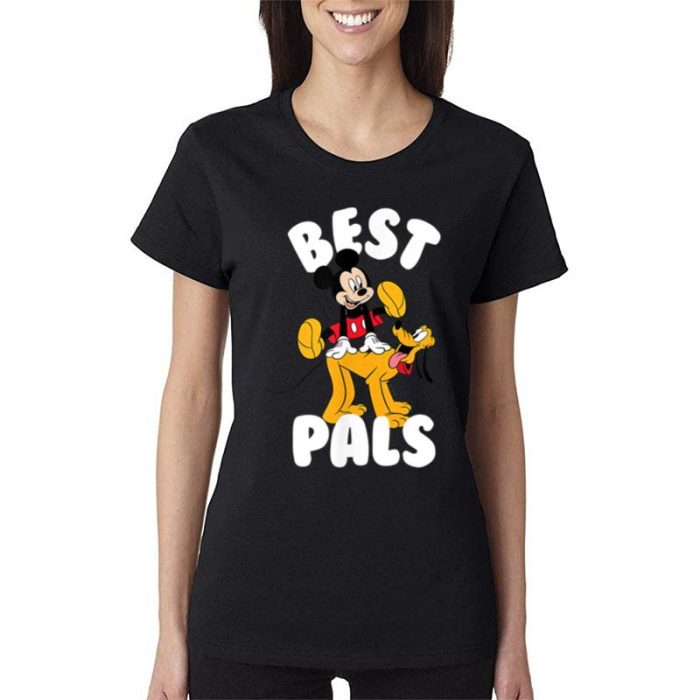 Disney Mickey & Pluto Best Pals Women Lady T-Shirt