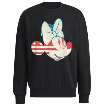 Disney Minnie Mouse American Flag 4Th Of July Fill Unisex Sweatshirt