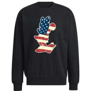 Disney Minnie Mouse American Flag 4Th Of July Silhouette Unisex Sweatshirt