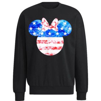 Disney Minnie Mouse American Flag Tie Dye Unisex Sweatshirt