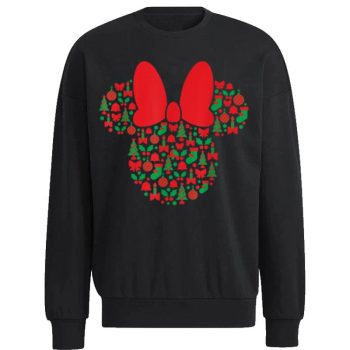 Disney Minnie Mouse Icon Red And Green Holiday Unisex Sweatshirt