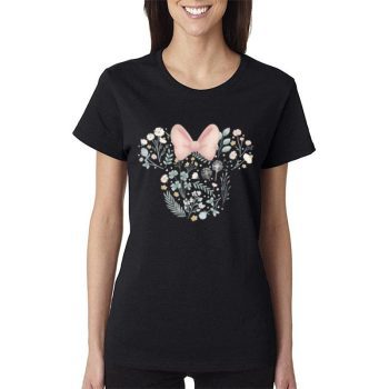 Disney Minnie Mouse Icon Spring Flowers Women Lady T-Shirt