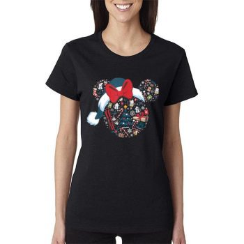 Disney Minnie Mouse Icon Winter Lodge Women Lady T-Shirt