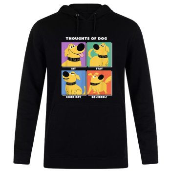 Disney Pixar Up Dug Thoughts Of Dog Expressions Box Up Unisex Pullover Hoodie