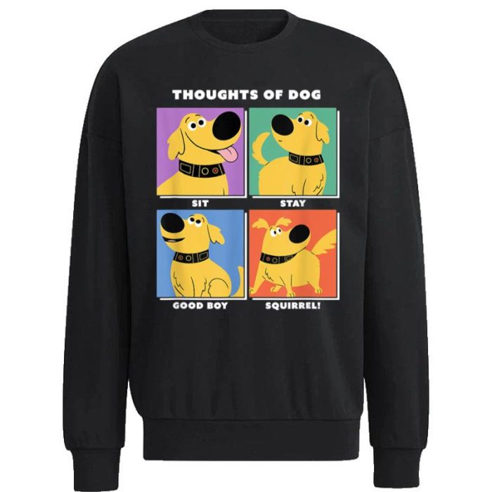 Disney Pixar Up Dug Thoughts Of Dog Expressions Box Up Unisex Sweatshirt