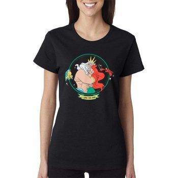 Disney The Little Mermaid King Triton & Ariel Fatheru2019s Day Women Lady T-Shirt