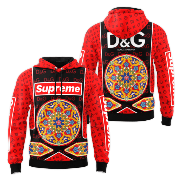 Dolce & Gabbana Supreme Unisex Pullover 3D Hoodie Luxury Brand Gifts 2023-24 IHT3272