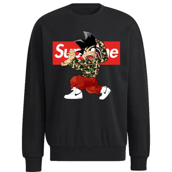 Goku X Supreme Bape Unisex Sweatshirt