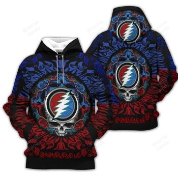 Grateful Dead Skull Unisex 3D Pullover Hoodie IHT2585