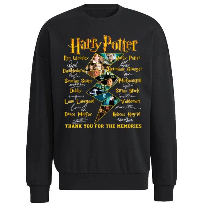 Harry Potter All Signature Thank You For The Memories Unisex Sweatshirt