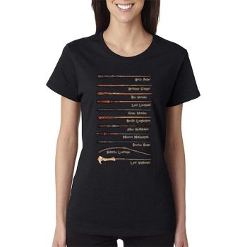 Harry Potter All Wands Women Lady T-Shirt