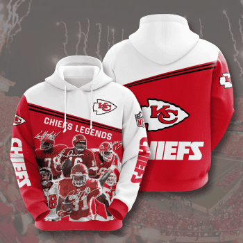 Kansas City Chief Football Team Chiefs Legends Unisex 3D Pullover Hoodie - Red IHT1448