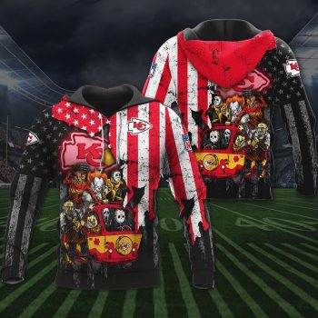Kansas City Chiefs USA Flag Horror Movies Character 3D Unisex Pullover Hoodie IHT2683
