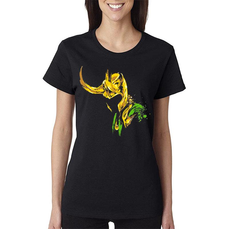 T-Shirt Donna Marvel Makes Loki Con Maniche Arrotolate – 100% Cotone Organico, Nero Taglia L - 2