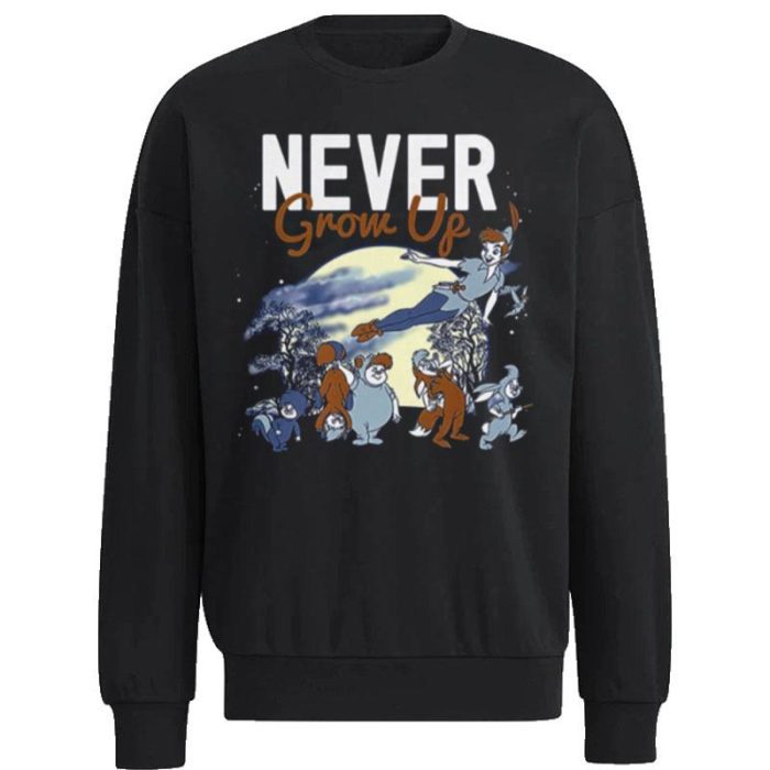 Lost Boys Never Grow Up Night Portrait Peter Pan Disney And Pixar?S Holiday Unisex Sweatshirt