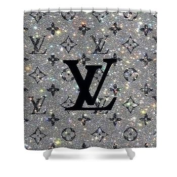 Louis Vuitton Luxury Shower Curtain Logo