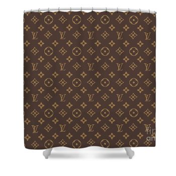 Luxury Shower Curtains Louis Vuitton Dark Brown