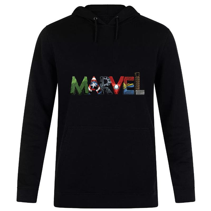 Marvel Avengers Character Text Portrait Unisex Pullover Hoodie ...