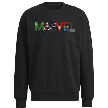 Marvel Avengers Character Text Portrait Unisex Sweatshirt