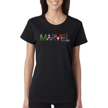 Marvel Avengers Character Text Portrait Women Lady T-Shirt