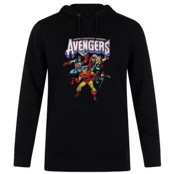 Marvel Avengers Classic Vintage Group Shot Unisex Pullover Hoodie