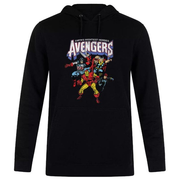 Marvel Avengers Classic Vintage Group Shot Unisex Pullover Hoodie