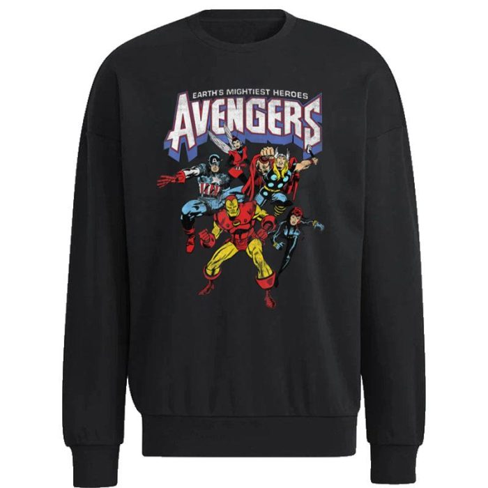 Marvel Avengers Classic Vintage Group Shot Unisex Sweatshirt