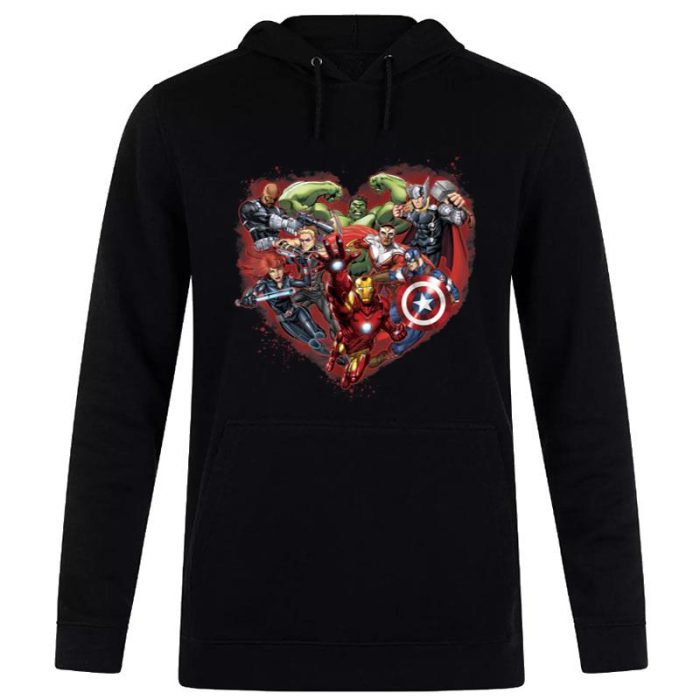 Marvel Avengers He Group Shot Valentine Unisex Pullover Hoodie