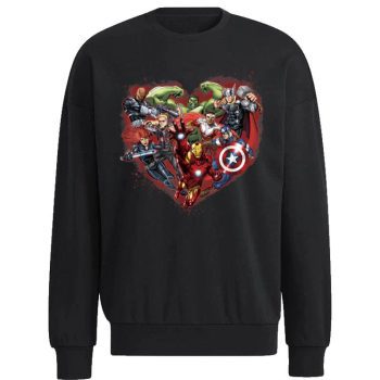 Marvel Avengers He Group Shot Valentine Unisex Sweatshirt